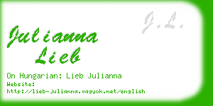 julianna lieb business card